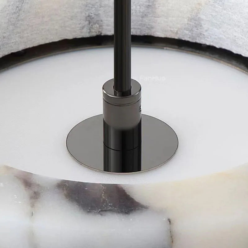 Suspension Cylindre Marbre Blanc Minimaliste Design - Chambre Salon Cuisine — Kyoto