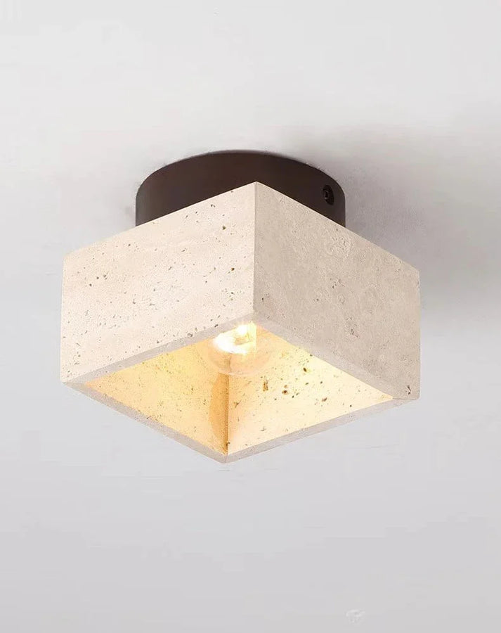 Sandra Cube Béton Blanc Minimaliste