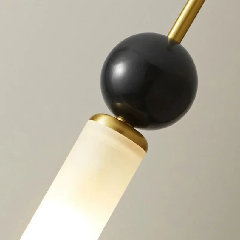 Quasar Sphères Verre Fumé et Métal Noir