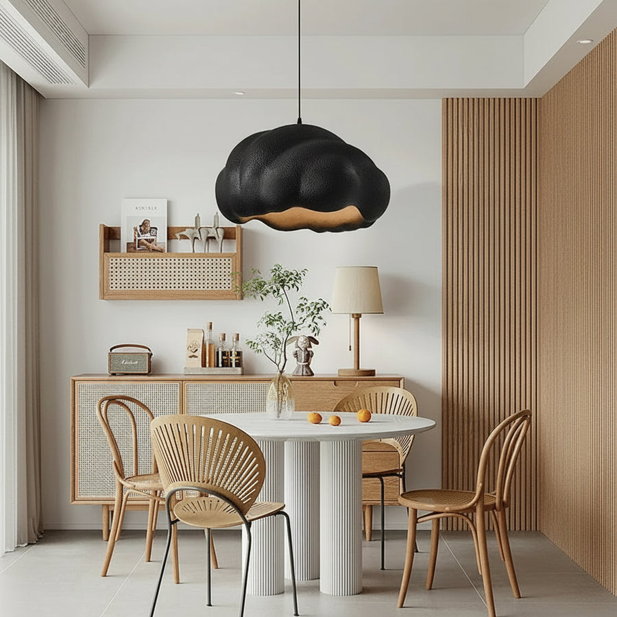 Suspension Nuage Résine Blanche Minimaliste Design - Chambre Salon Cuisine — Stratus