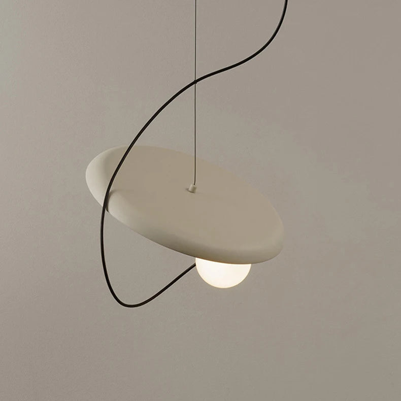 Suspension Disque Métal Cuivré Minimaliste Design - Cuisine Salon Salle à Manger — Rota
