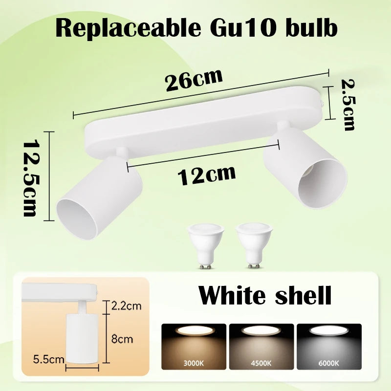 Suspension Rail Cylindres Acier Noir Mat Minimaliste Design - Chambre Salon Cuisine — Réglette