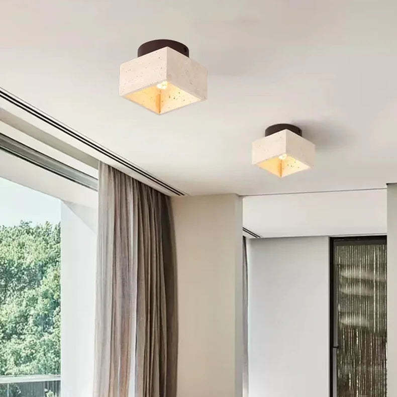 Plafonnier Cylindres Acier Noir Mat Minimaliste Design Moderne - Salle de Bain Salon Chambre — Colonne