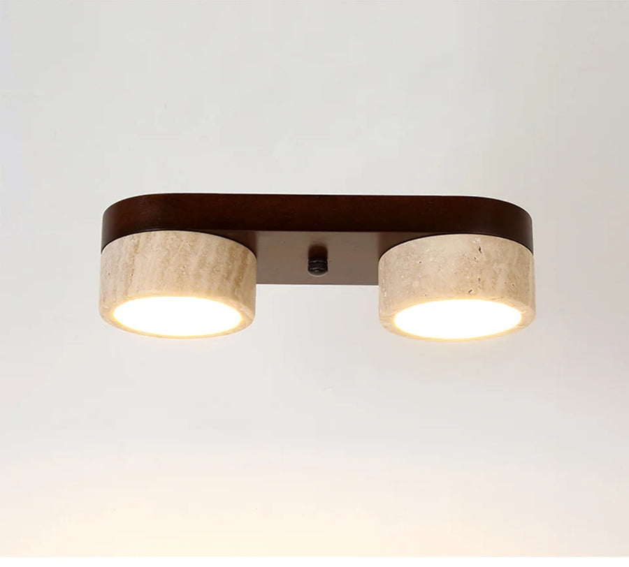 Chika Cylindres Bois Foncé Minimaliste Épuré