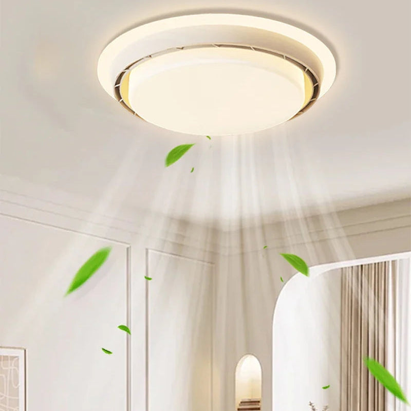 Plafonnier Anneau Bois Naturel et Verre Opalin - Salon Chambre Salle à Manger — Émeraude