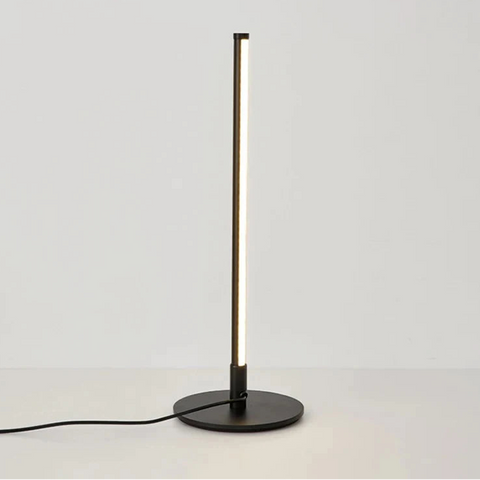 Lampe de Table Cylindre Résine Marbrée Blanc et Noir - Chambre Bureau Salon — Mëris