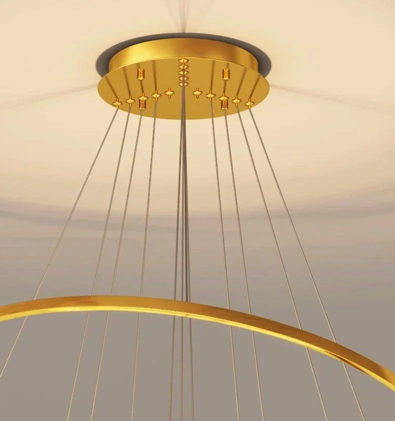Svea Spirale Anneaux Métal Doré Contemporain