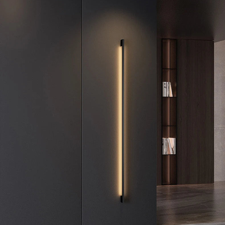 Applique Murale Cylindre Métal Noir Minimaliste Design Moderne Noire - Chambre Salle de Bain Salon — Lucha