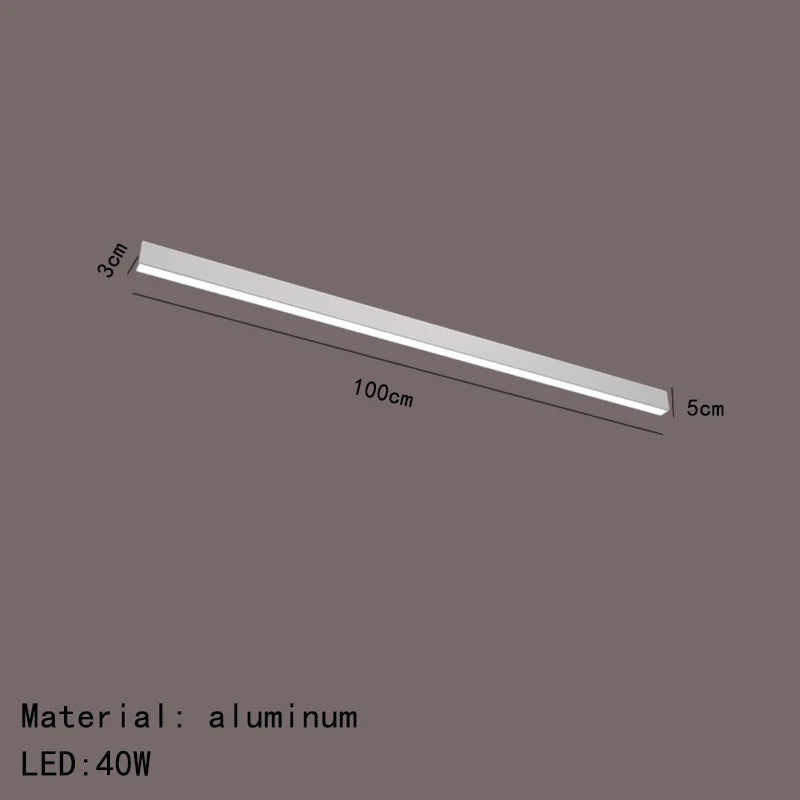 Elowen Linéaire Aluminium Noir Minimaliste