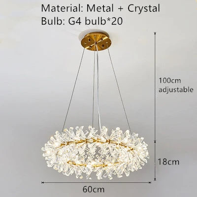 Kora Cristal et Métal Doré Éclatant