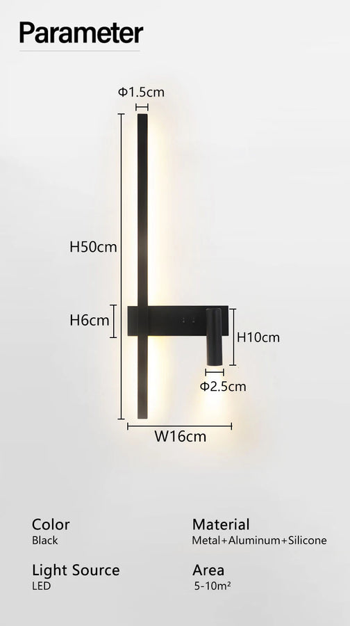 Iolanthe Cylindre Métal Noir Minimaliste D