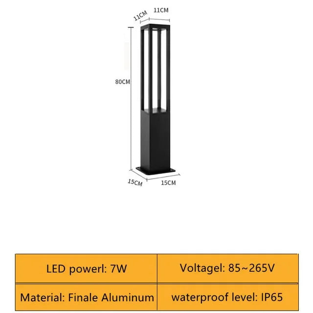 Lampadaire Cadre Métal Noir Minimaliste Épuré Design - Salon Bureau Chambre — Clarté