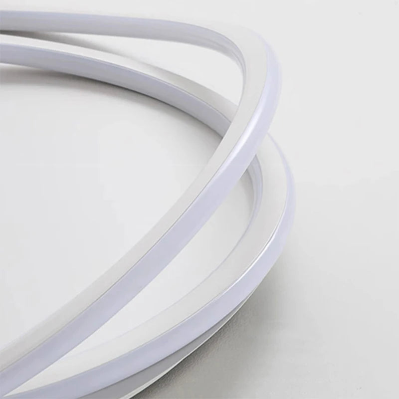 Plafonnier Anneaux Métal Blanc Minimaliste Design Moderne - Salle de Bain Salon Chambre — Maestral