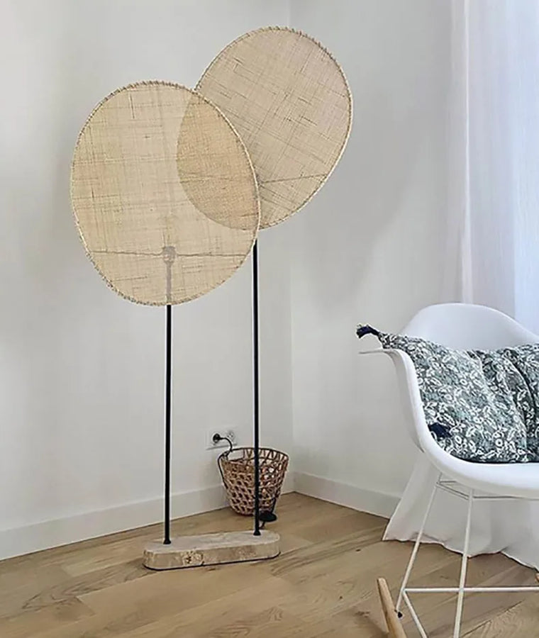 Turid Disque Rotin Tressé Minimaliste