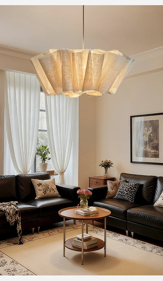 Lumis230 Pétales Tissu Lin Beige Wabi-Sabi
