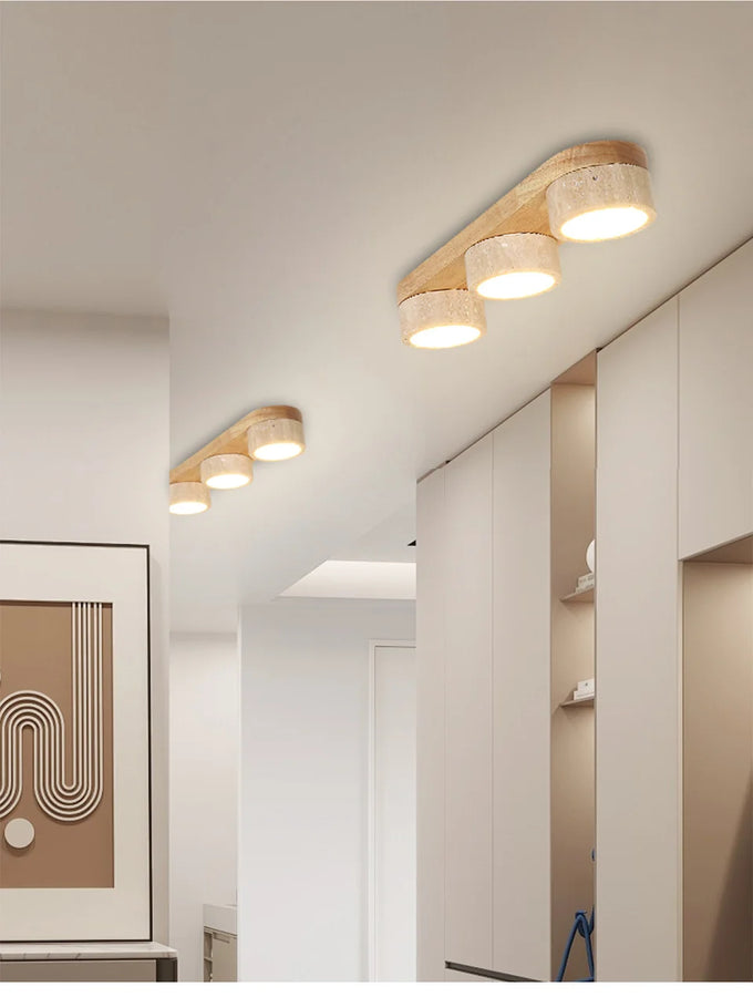 Chika Cylindres Bois Foncé Minimaliste Épuré