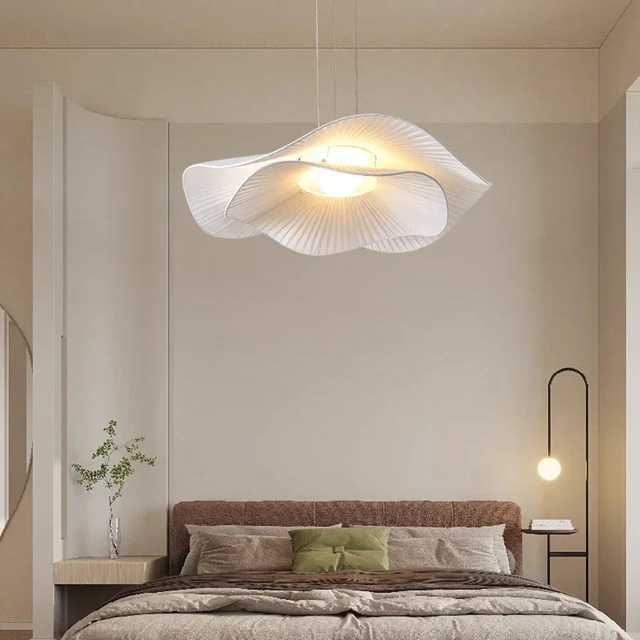 Suspension Vague Tissu Blanc Minimaliste Design - Chambre Salon Cuisine — Houle