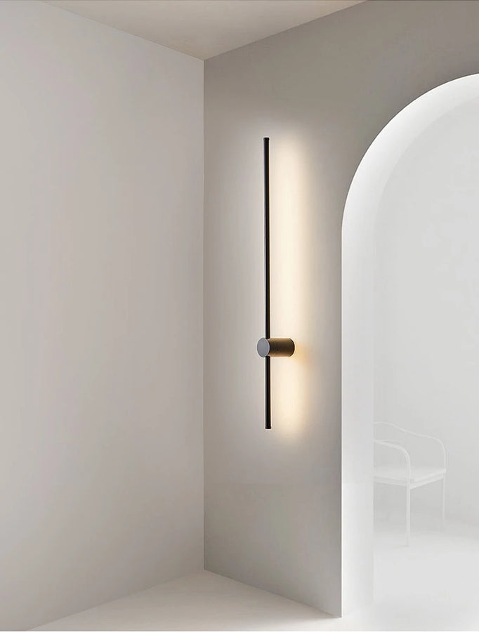 Pegah Cylindre Métal Noir Minimaliste I