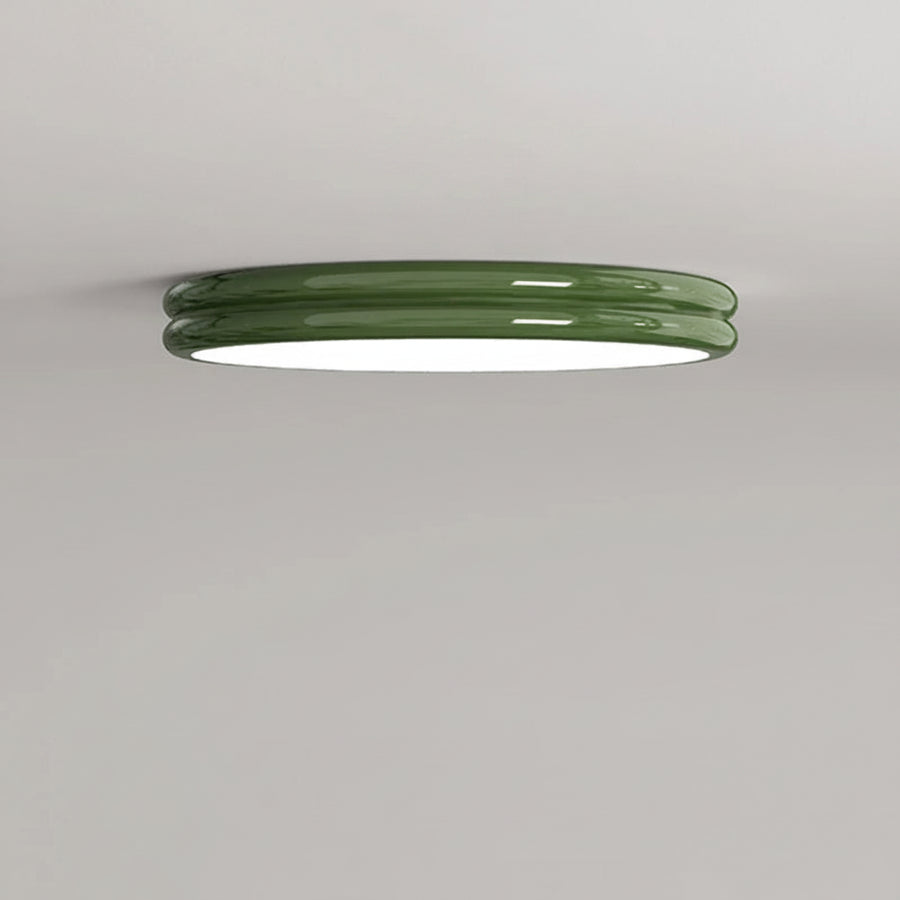 Plafonnier Anneau Céramique Crème Minimaliste Design Moderne - Salle de Bain Salon Chambre — Alcyone