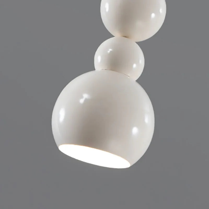 Suspension Pétales Tissu Marron et Boules Opalescentes - Chambre Salon Cuisine — Flore