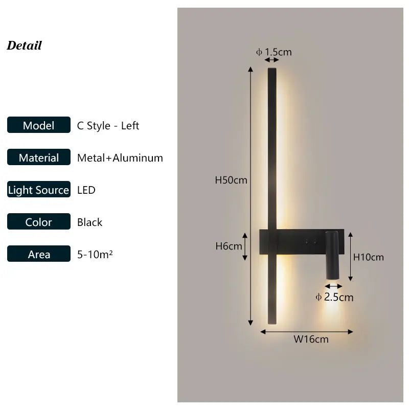 Iolanthe Cylindre Métal Noir Minimaliste D
