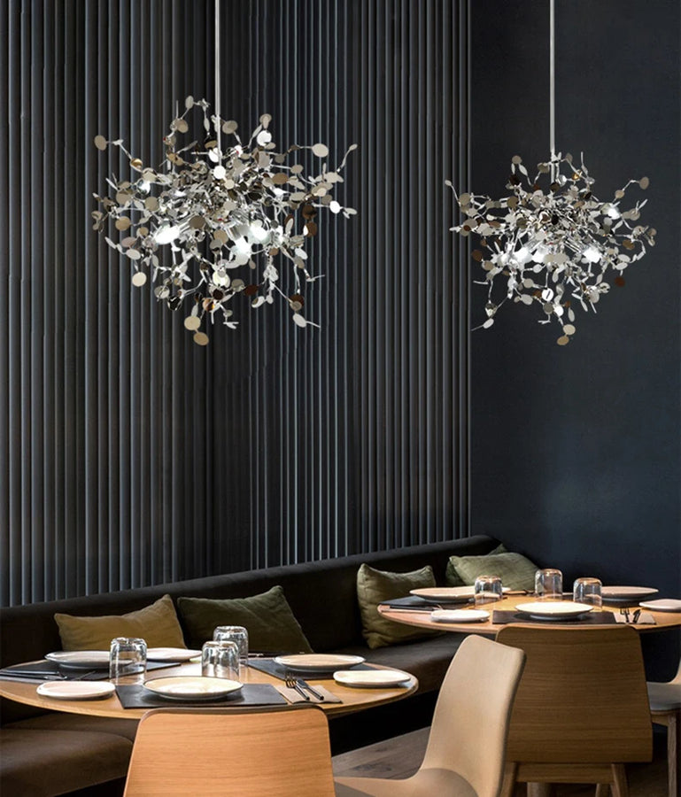 Lustre Suspension Sphère Verre Opalin Blanc Minimaliste Design - Salon Salle à Manger — Vesta