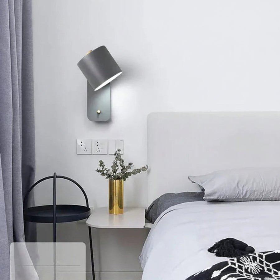 Applique Murale Cylindre Métal Blanc Minimaliste Design Moderne Blanche - Chambre Salle de Bain Salon — Fereshteh