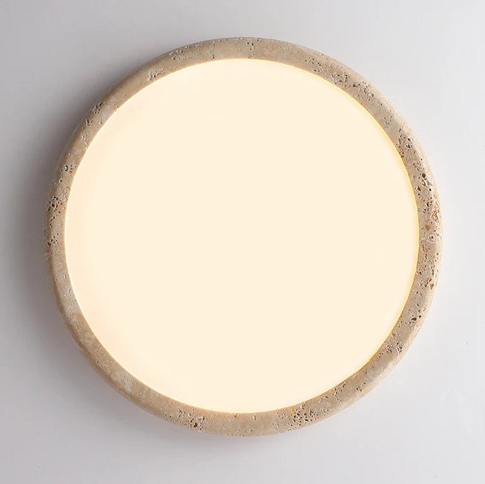 Plafonnier Anneau Bois Naturel Minimaliste Design Moderne - Salon Chambre Salle à Manger — Altair