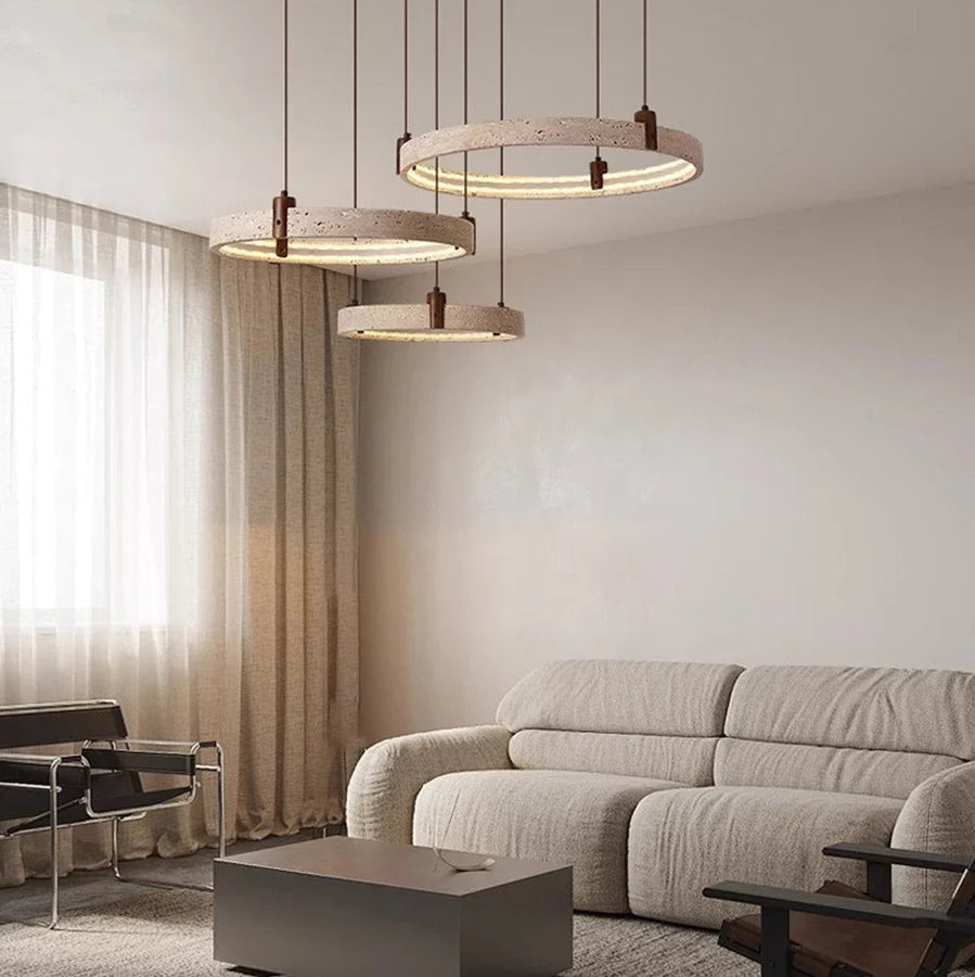 Lustre Suspension Cascade Sphères Verre Transparent et Métal Chromé - Salon Salle à Manger — Lothaire