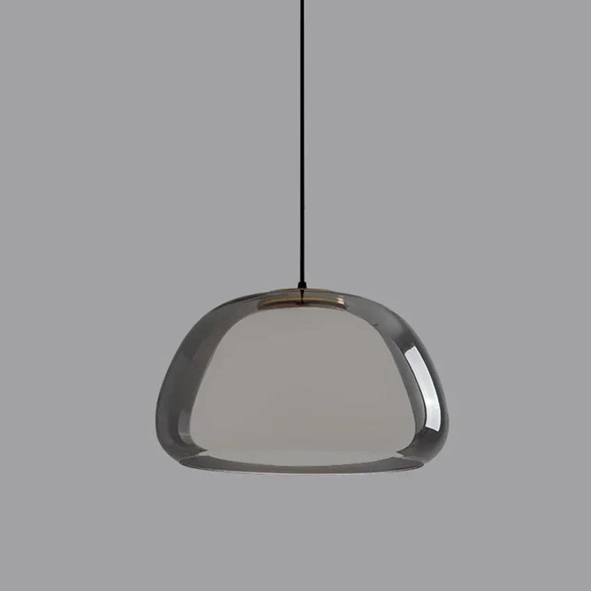 Suspension Niveaux Verre Opalin Blanc et Laiton - Chambre Salon Cuisine — Stratéo
