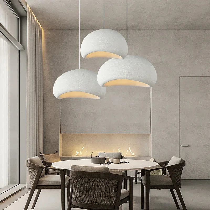 Suspension Cylindres Verre Fumé et Métal Noir - Chambre Salon Cuisine — Tubis