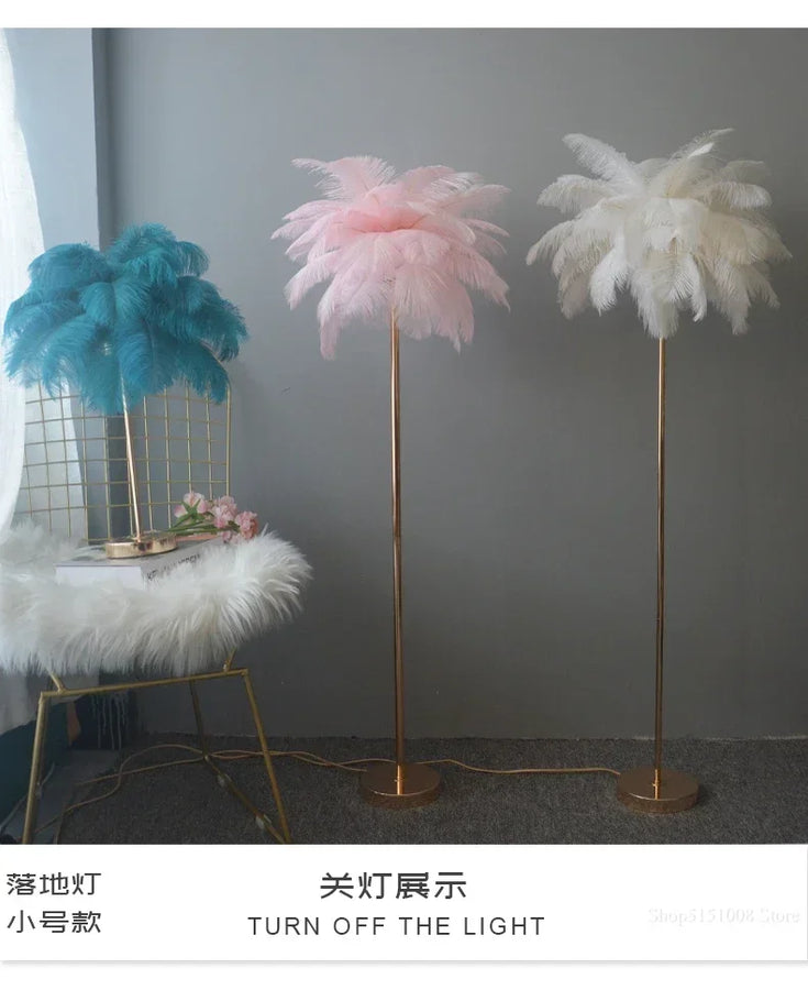 Lumis233 Plumes Rose Poudré Style Nordique