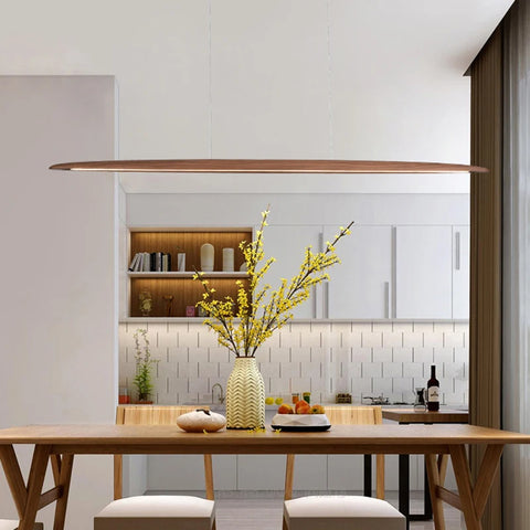 Suspension Aile Bois Naturel Minimaliste Design - Cuisine Chambre Salon — Aura