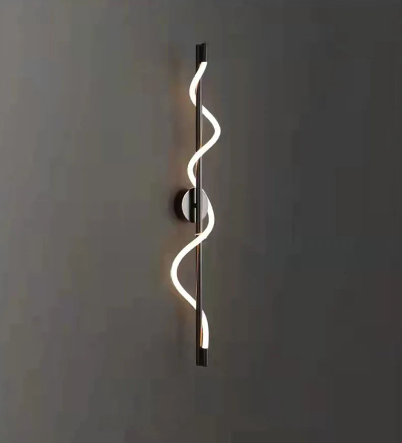 Applique Murale Anneaux Verre Transparent et Métal Noir Noire Ronde - Chambre Salle de Bain Salon — Horos