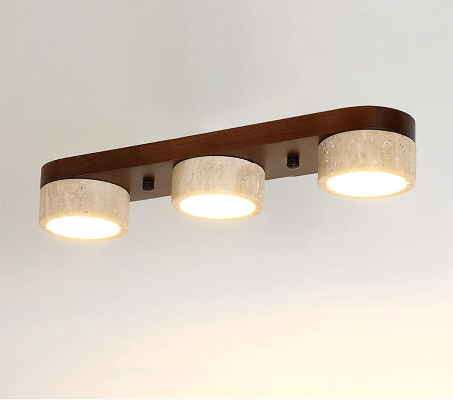 Chika Cylindres Bois Foncé Minimaliste Épuré