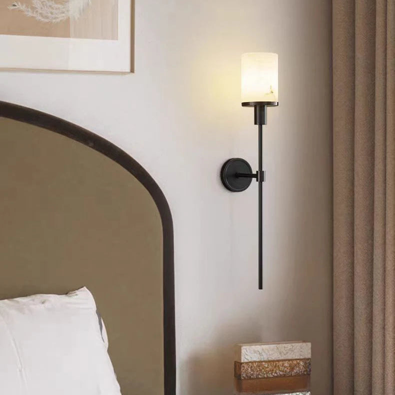 Applique Murale Sphère Albâtre Éclatante Minimaliste Design Moderne - Chambre Salle de Bain Salon — Novus