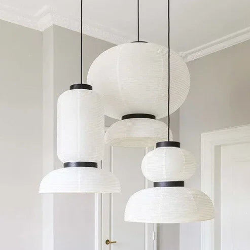 Suspension Globe Papier Blanc Minimaliste Nordique Design Boule - Chambre Salon Cuisine — Ravenna