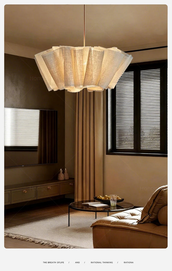 Lumis230 Pétales Tissu Lin Beige Wabi-Sabi