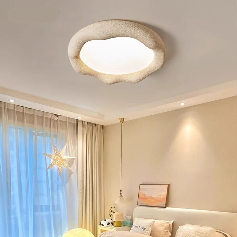 Plafonnier Anneau Plâtre Blanc Minimaliste Design Moderne - Salle de Bain Salon Chambre — Ringa