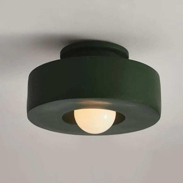 Plafonnier Cylindre Tissu Bordeaux Minimaliste Design Moderne - Salle de Bain Salon Chambre — Deneb