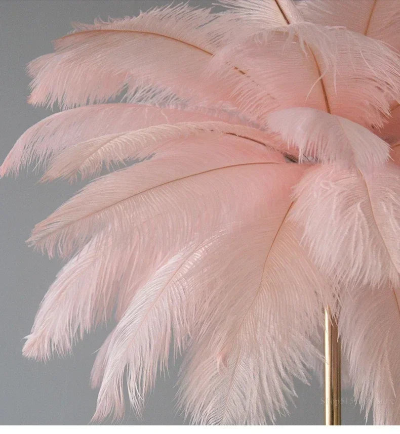 Lumis233 Plumes Rose Poudré Style Nordique