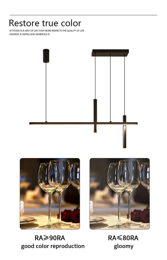 Neva Linéaire Métal Noir Mat Minimaliste
