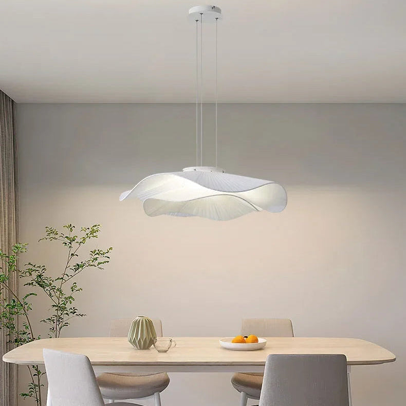 Suspension Vague Tissu Blanc Minimaliste Design - Chambre Salon Cuisine — Houle