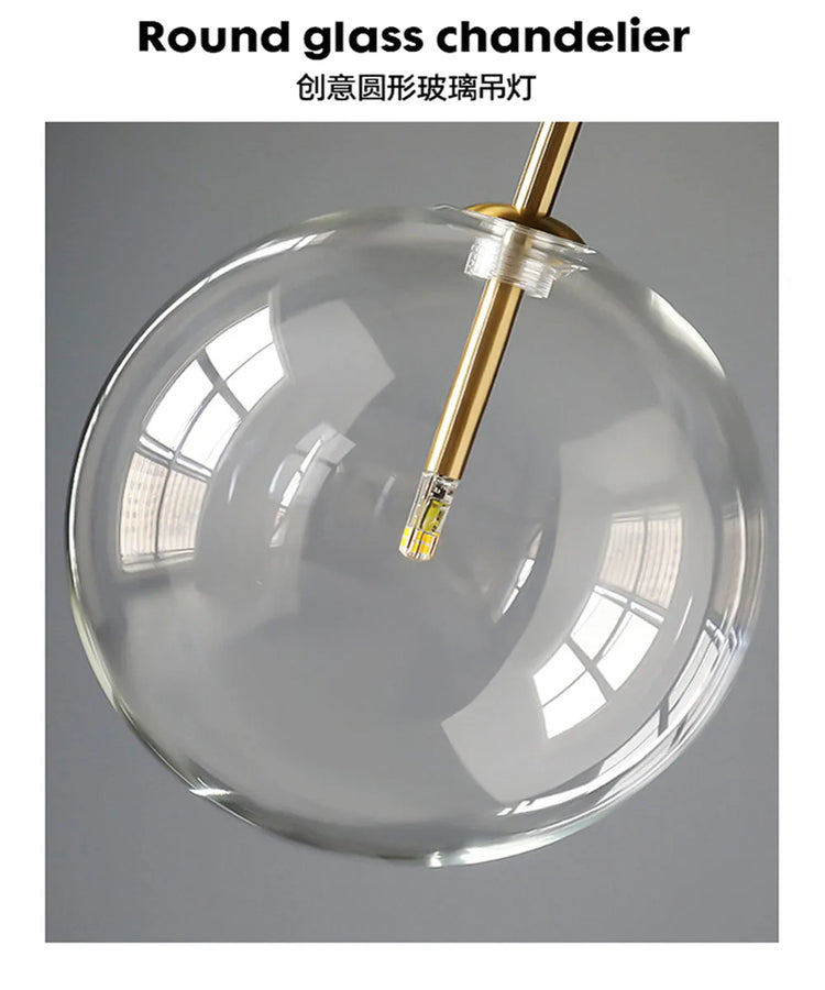 Ronda Sphère Verre Transparent et Laiton Minimaliste