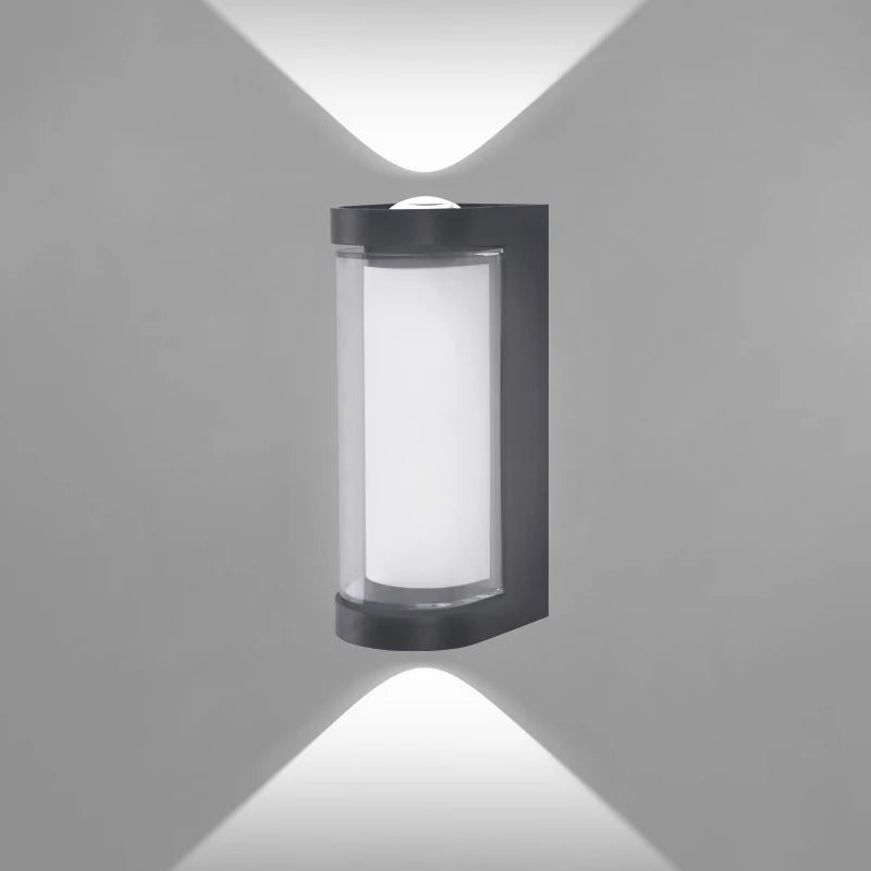 Cylindre Métal Noir et Verre Blanc — Pentos