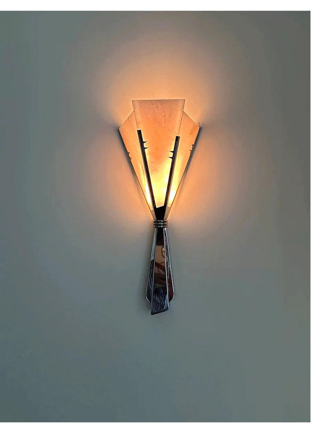 Ashanti Éventail Métal Brossé Art Déco