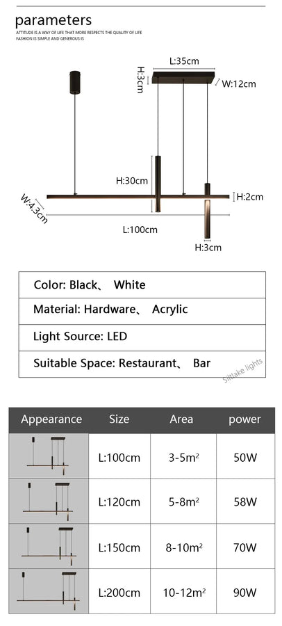 Neva Linéaire Métal Noir Mat Minimaliste