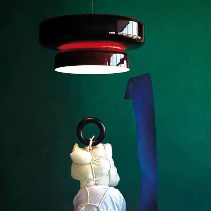 Elena Anneau Verre Fumé et Métal Noir