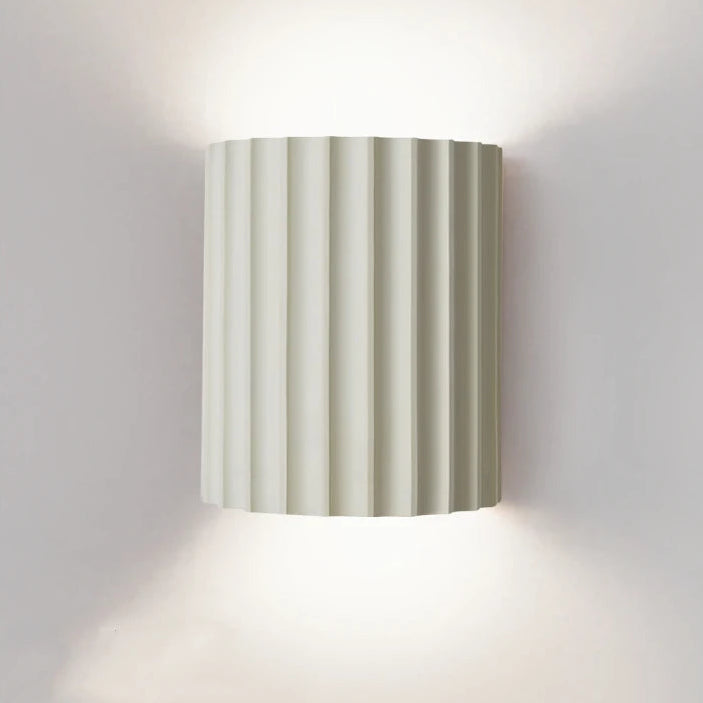 Applique Murale Cylindre Bois Texturé Minimaliste Design Moderne - Chambre Salle de Bain Salon — Colure