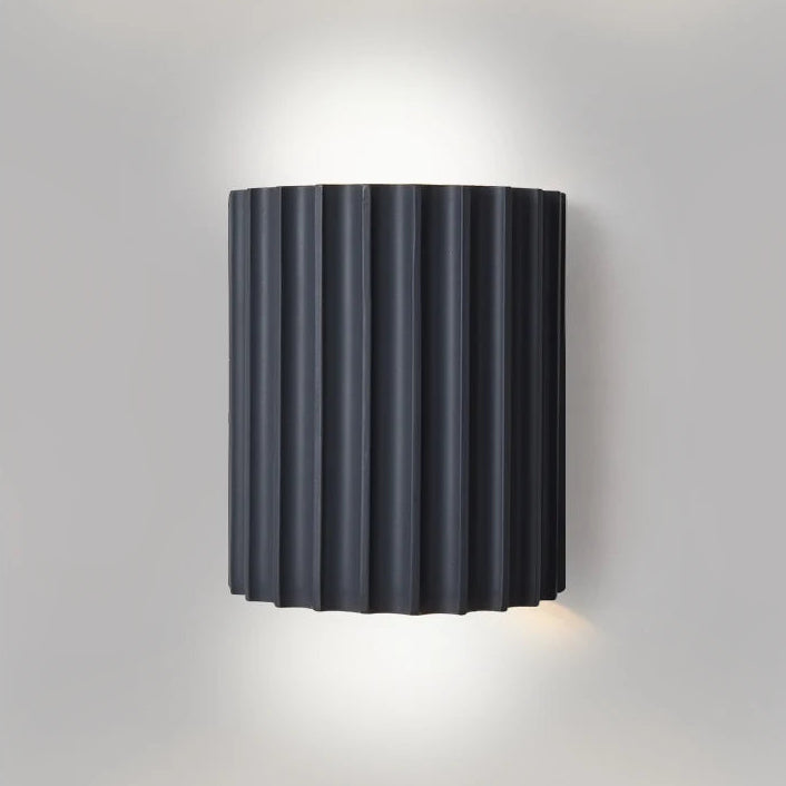 Applique Murale Cylindre Bois Texturé Minimaliste Design Moderne - Chambre Salle de Bain Salon — Colure